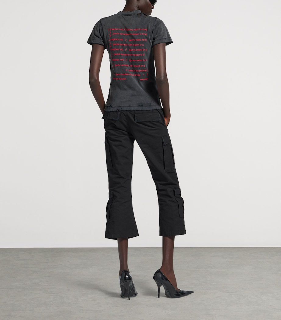 Balenciaga Womens Cotton Dirac Formula T-Shirt Image 3