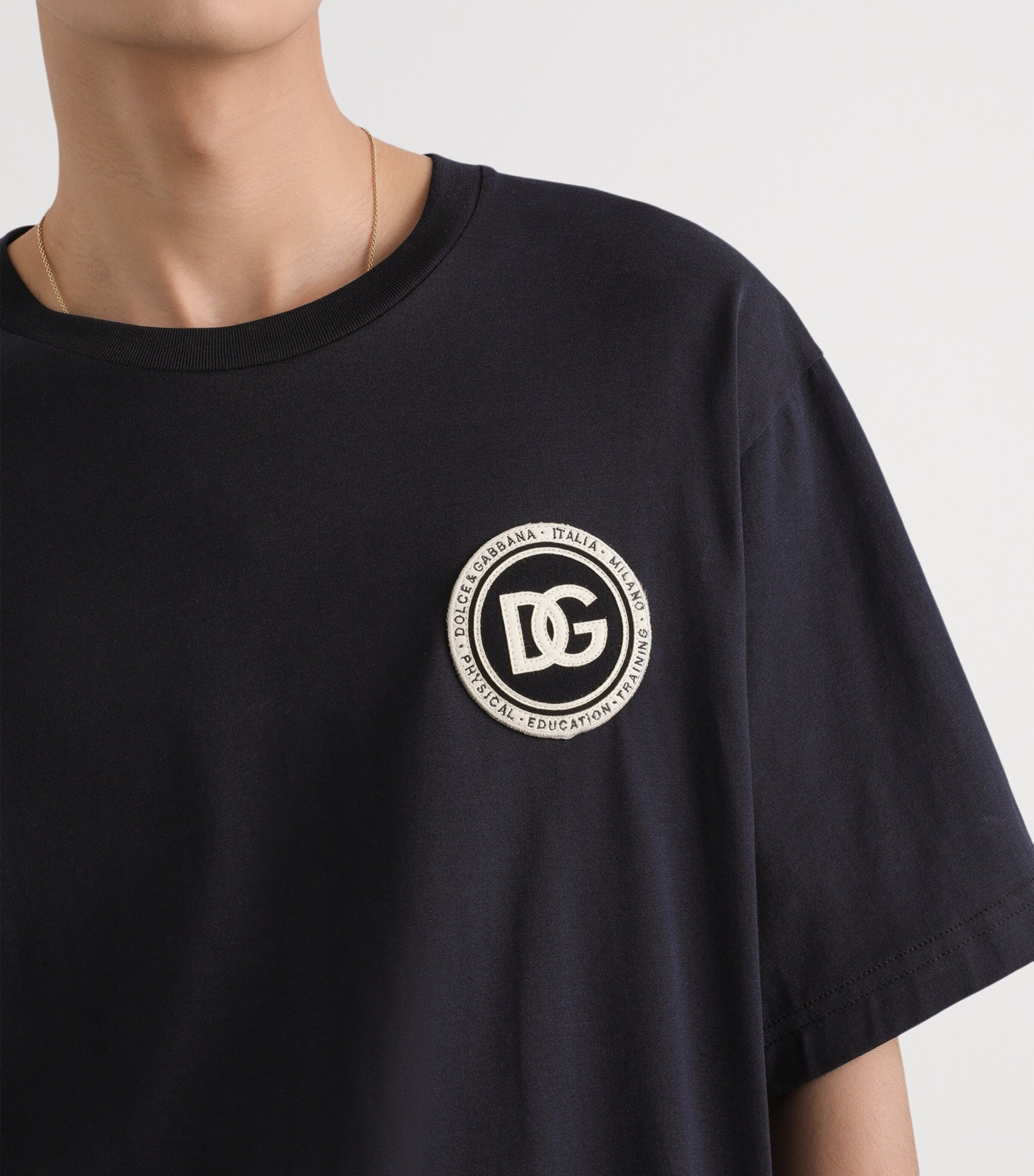 Cotton Logo Patch T-Shirt B0665-VERY DARK Image 2