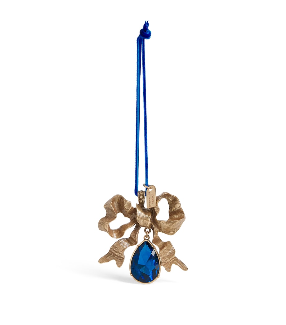 Joanna Buchanan Crystal-Embellished Bow Tree Decoration Blue Image 1