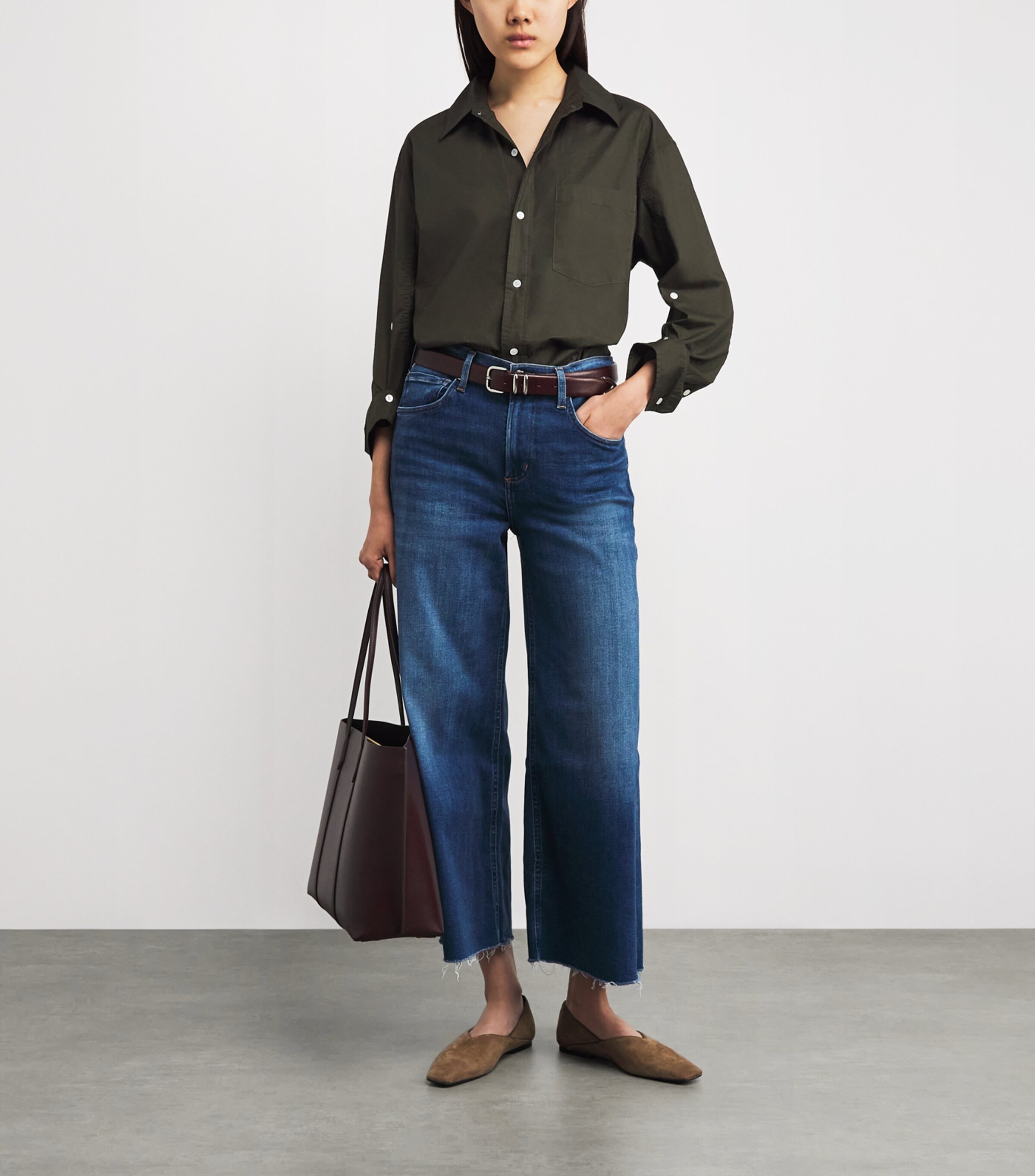 Cotton Kayla Shirt DARK OLIVE Image 2