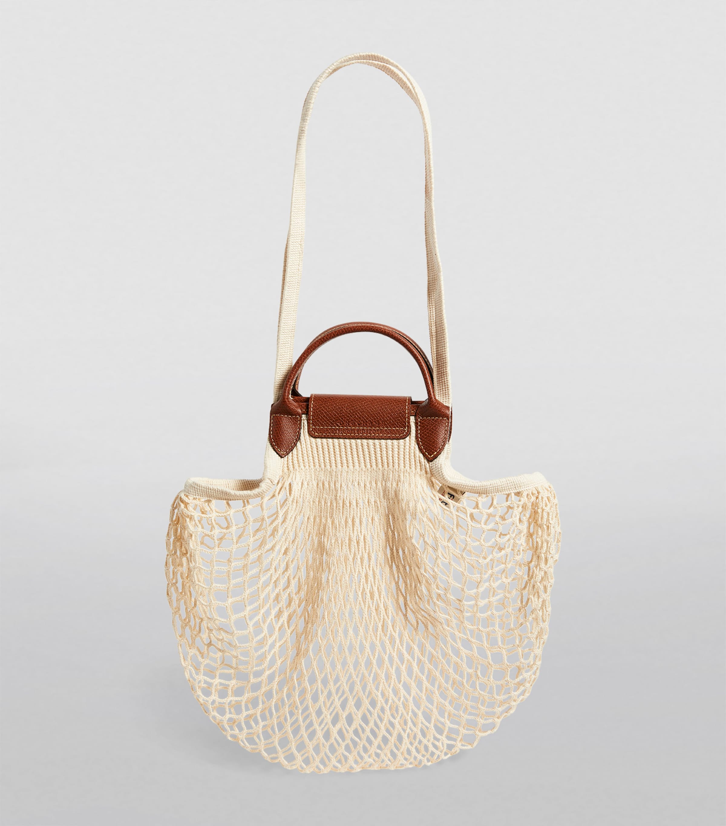 Longchamp Large Le Pliage Filet Mesh Bag Ecru Image 4