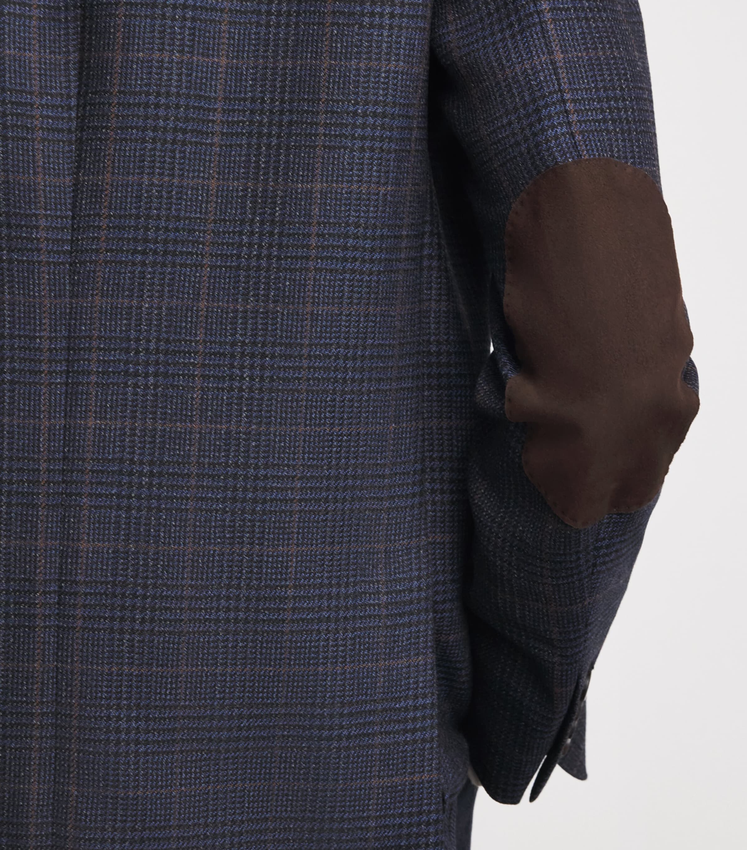 Pal Zileri Mens Wool Check Blazer Blue Image 3