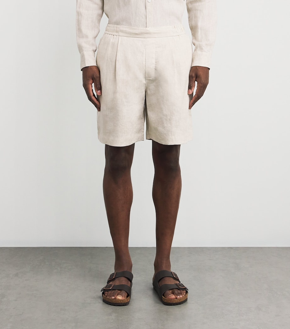 Linen Relaxed Shorts OAT Image 3