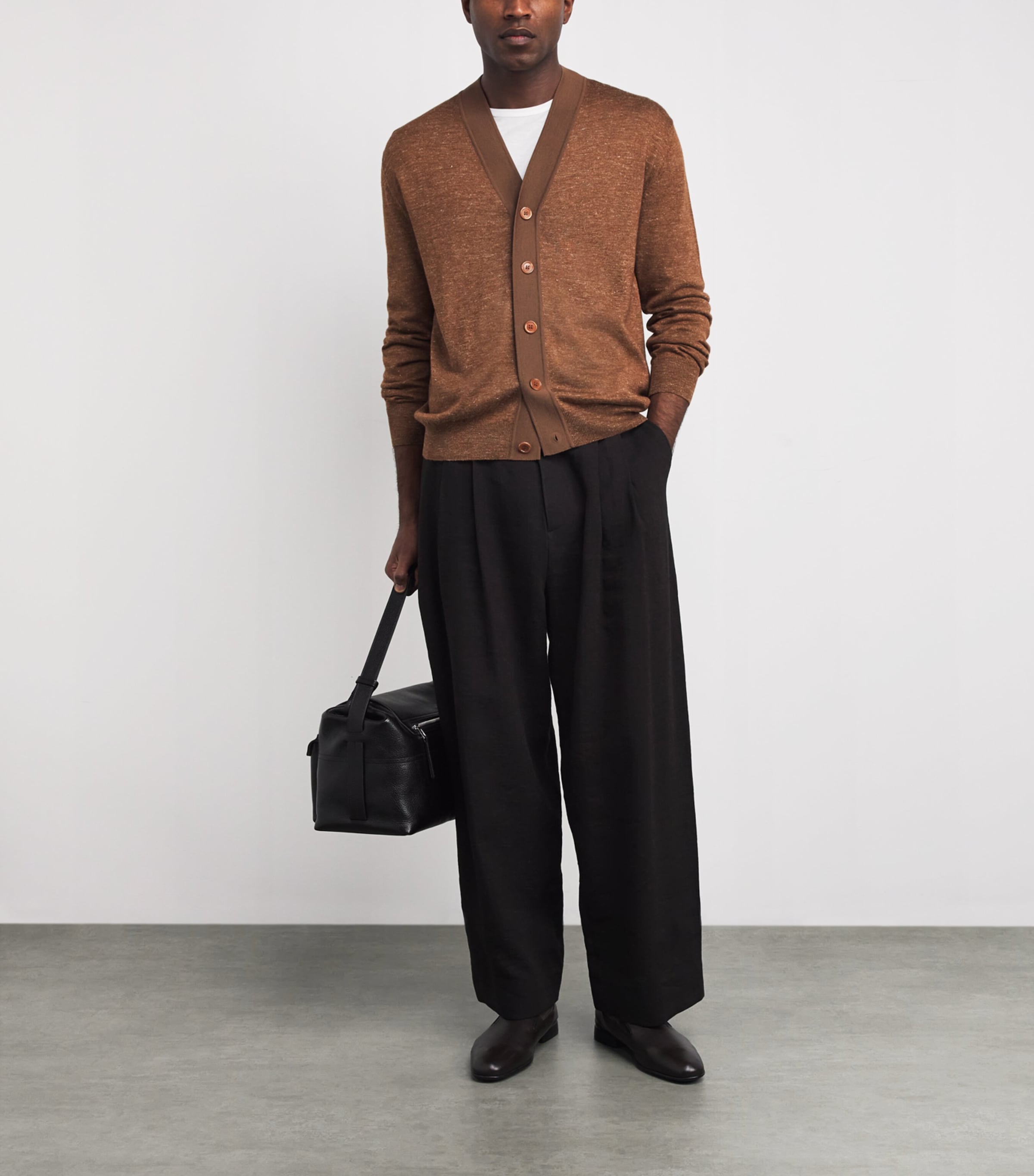 Cashmere-Silk-Hemp V-Neck Cardigan 2425 Image 2