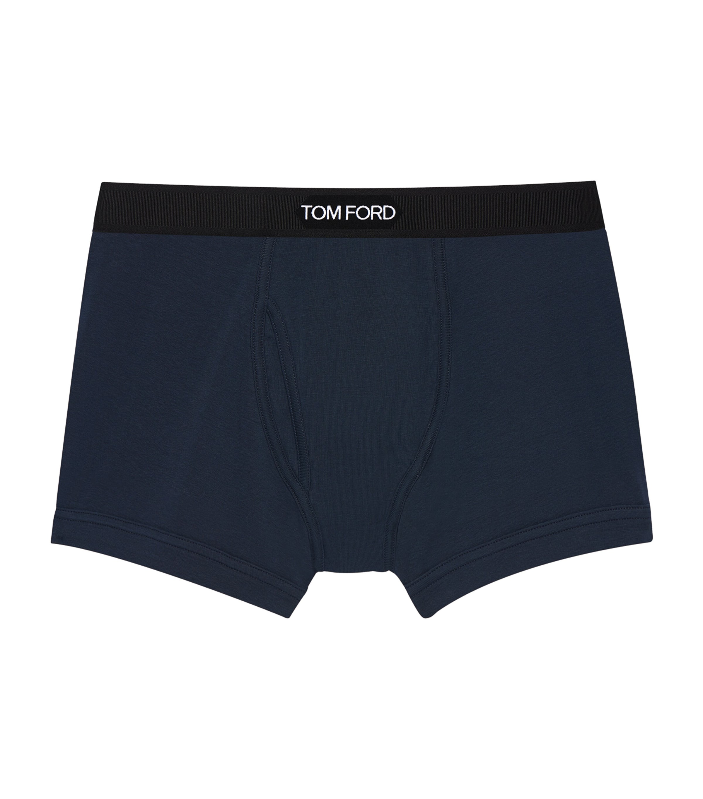 Tom Ford Stretch-cotton Logo Boxers In Navy