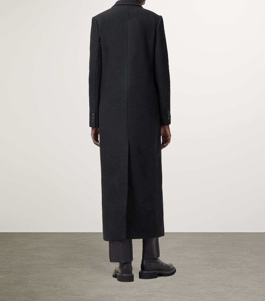 Double-Breasted Ellen Overcoat BLACK Image 4