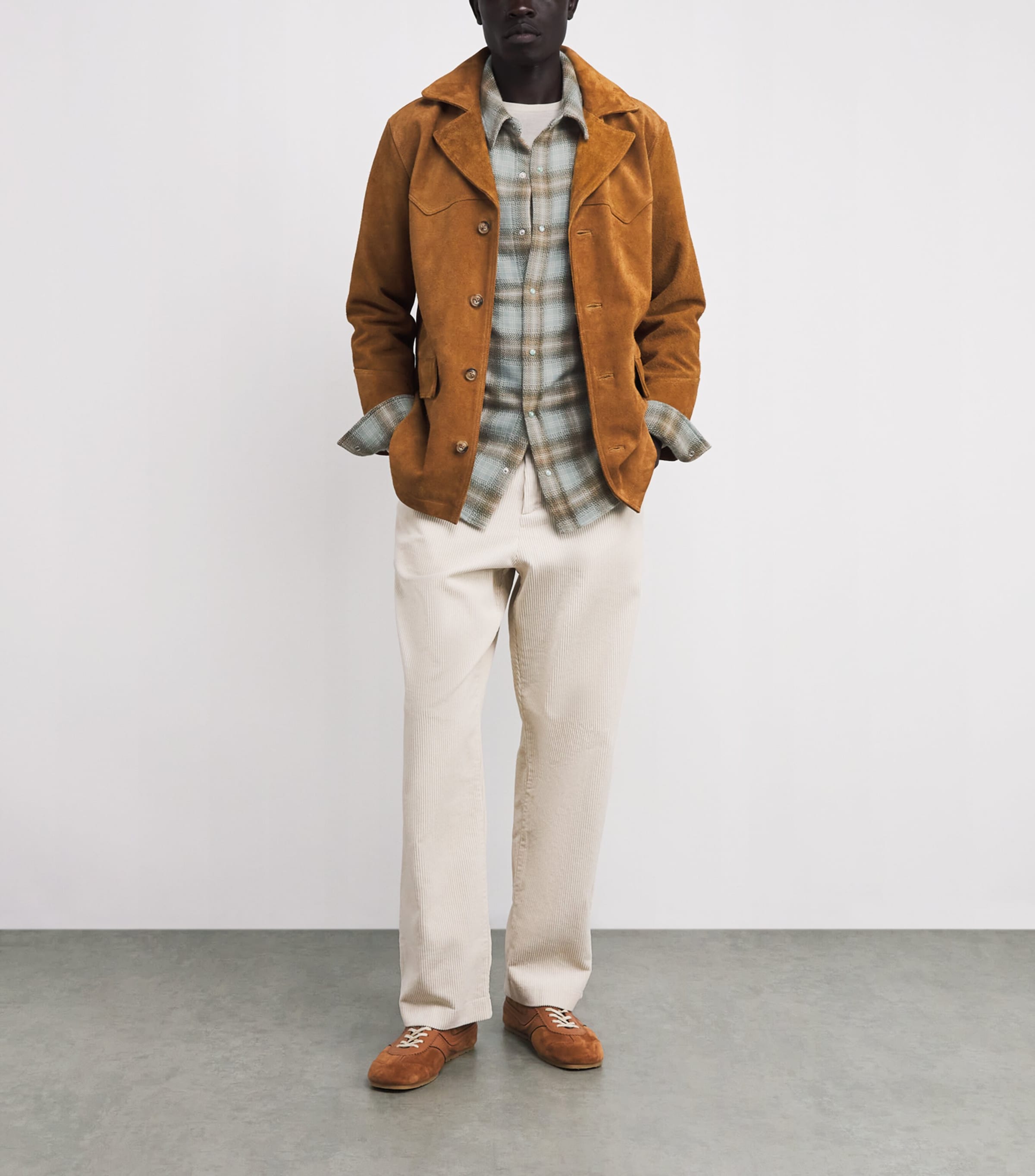 Cashmere Tartan Overshirt TARTAN / EMERALD Image 2