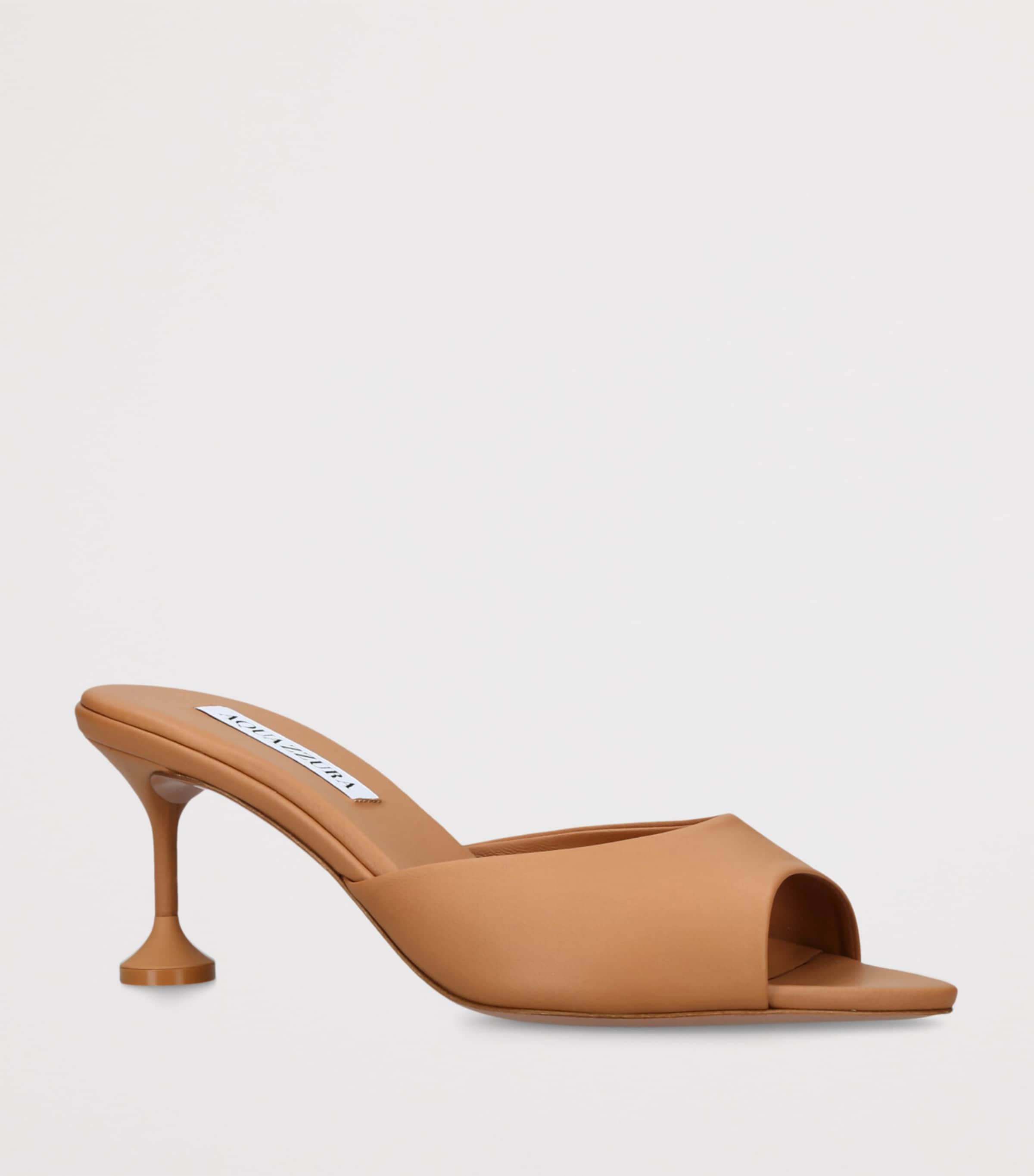 Leather Bisous Mules 65 BROWN Image 3