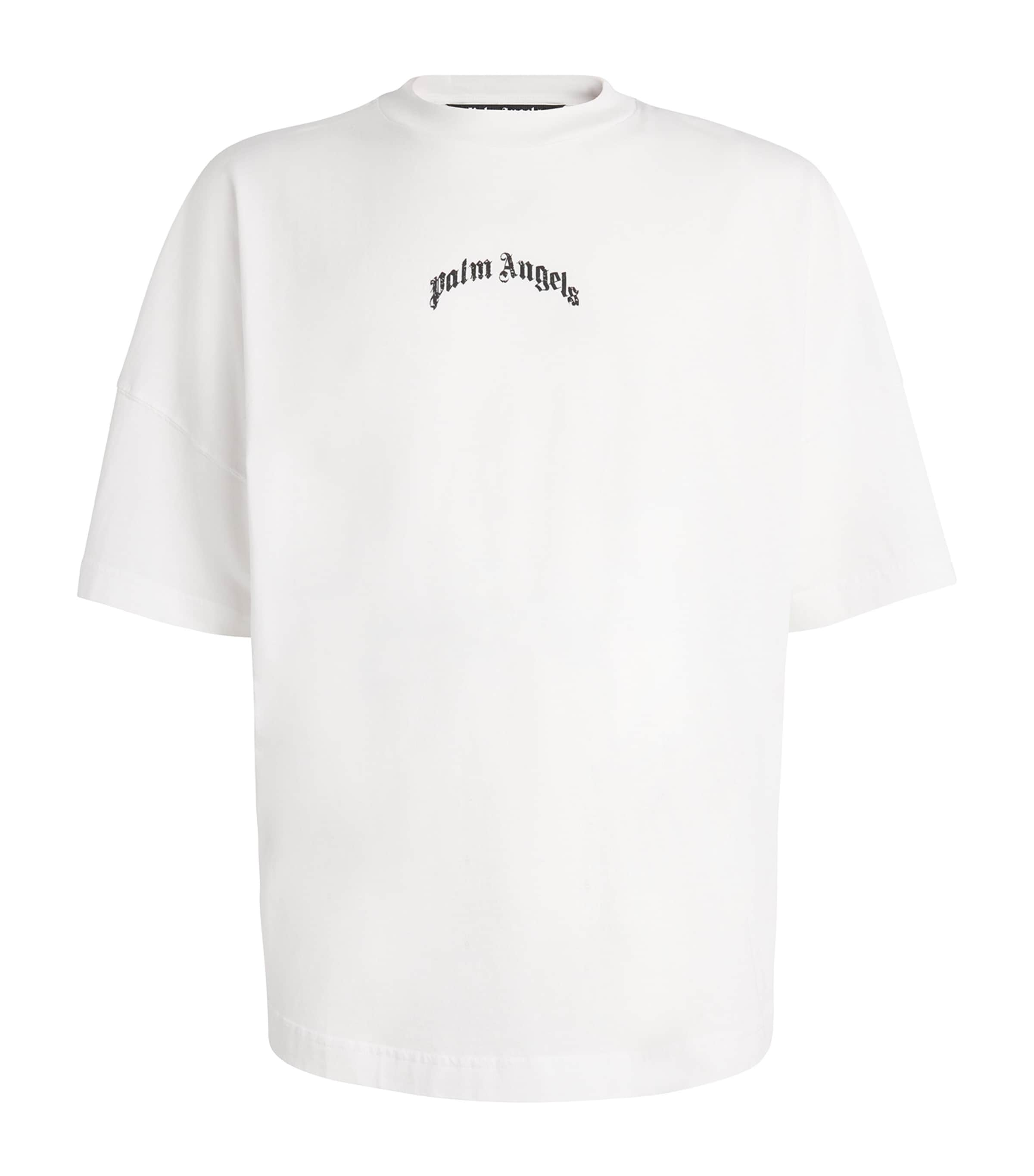 PALM ANGELS COTTON LOGO T-SHIRT 