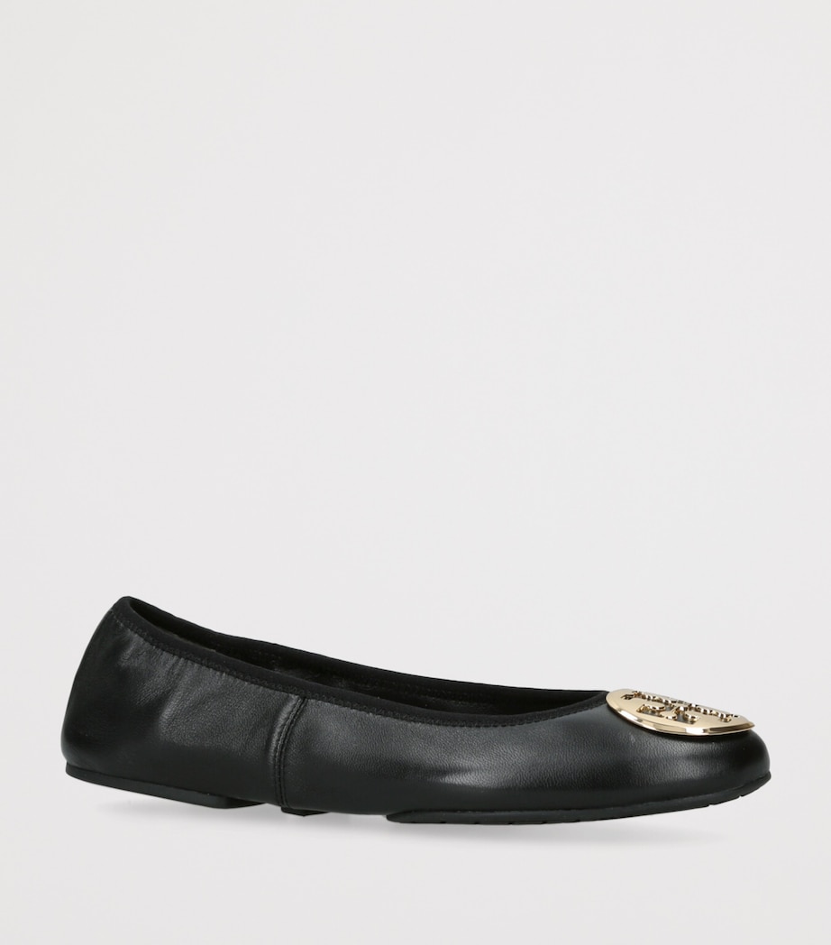 Leather Reva Travel Ballet Flats BLK/OTHER Image 3