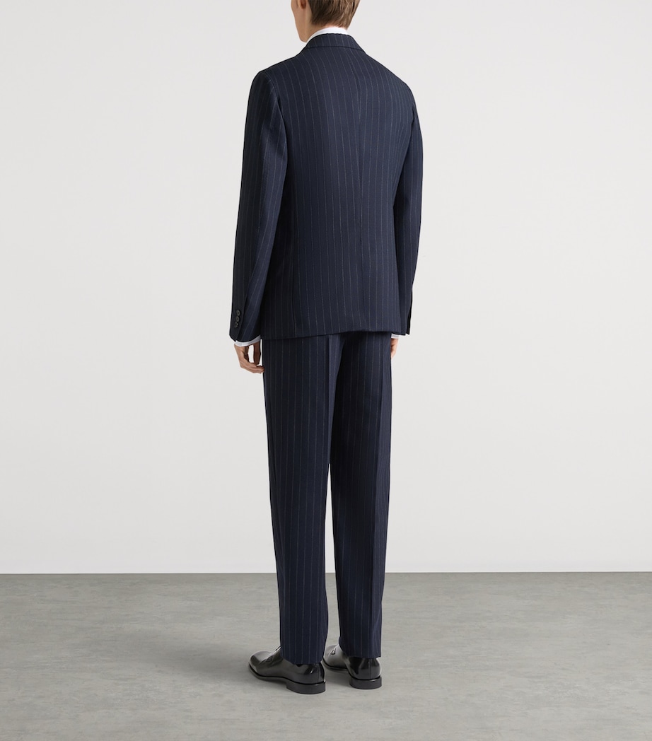 Givenchy Mens Wool Stripe Deconstructed Blazer Image 3