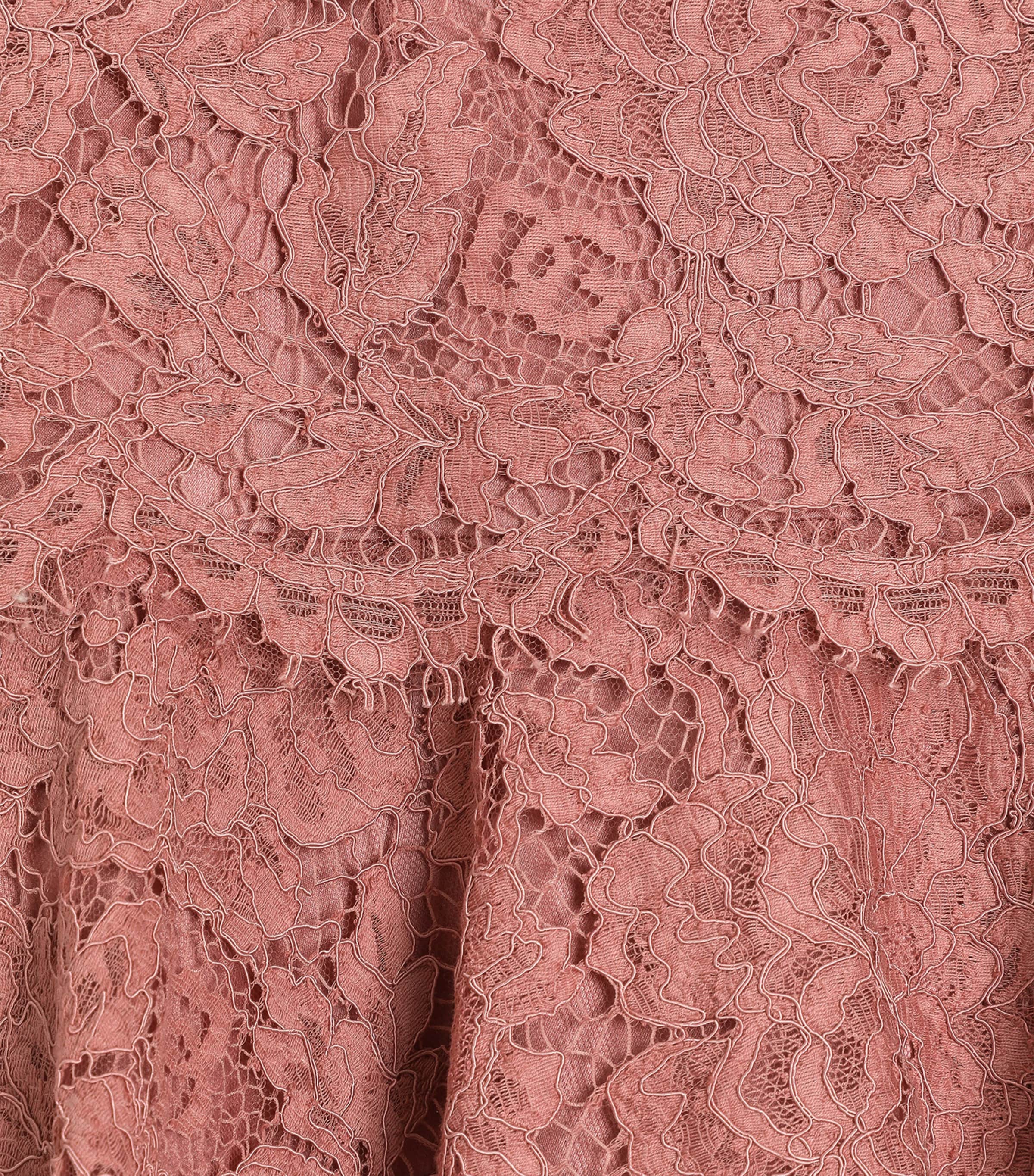 Lace DG Logo Skirt (8-12+ Years) F0473-DARK PINK Image 4