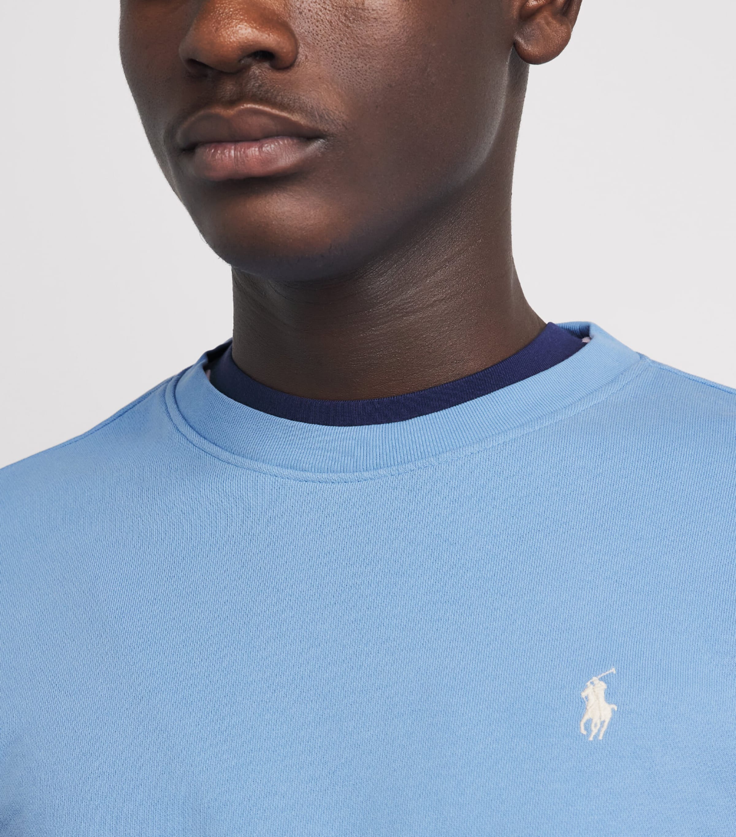 Polo Ralph Lauren Mens Cotton Loopback Fleece Sweatshirt Bristol Blue Image 3