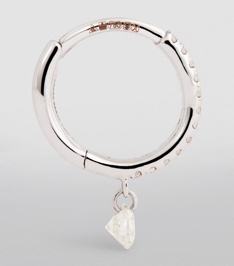 White Gold and Diamond Danae Single Earring WHITE GOLD Image 3