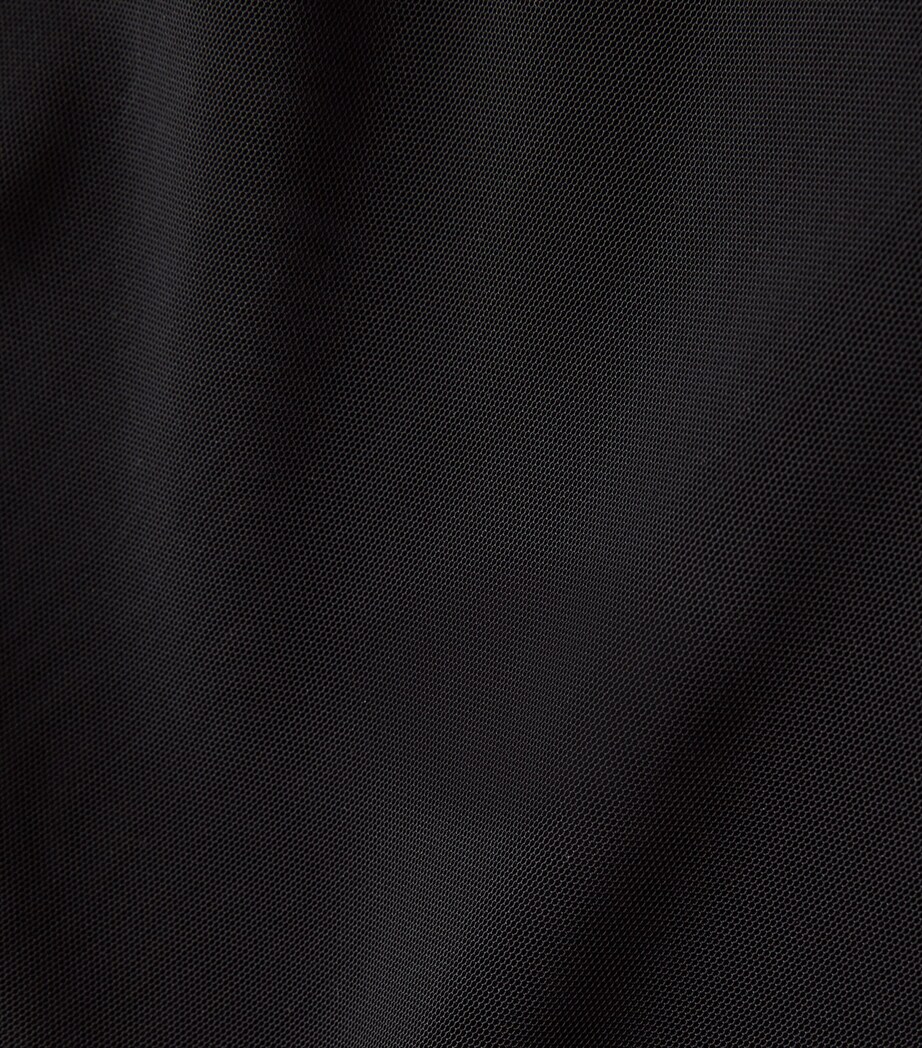 Stretch-Mesh Sleeveless Bodysuit BLACK Image 5