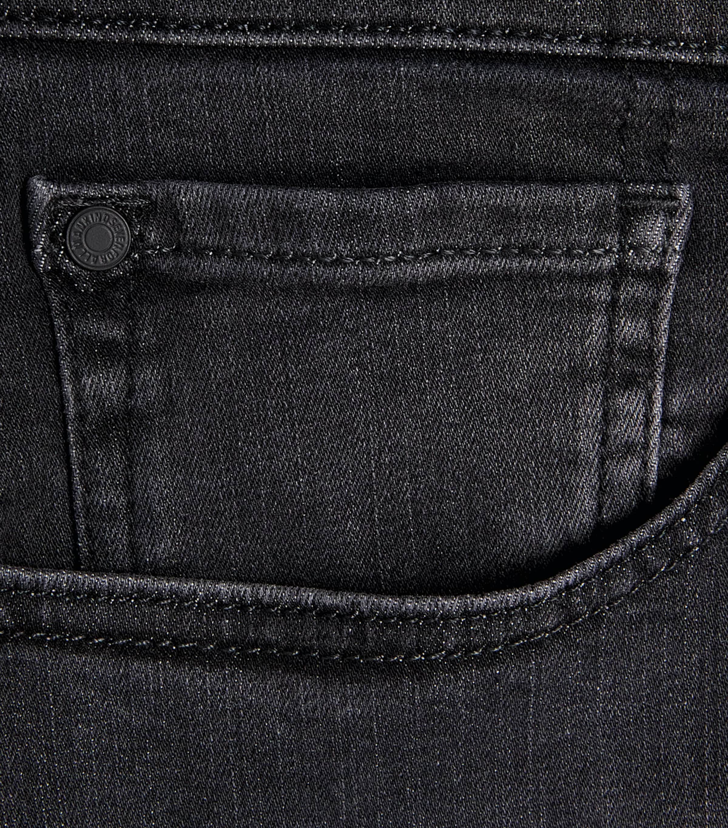 7 For All Mankind Mens Slimmy Lux Performance Plus Jeans Washed Black Image 6