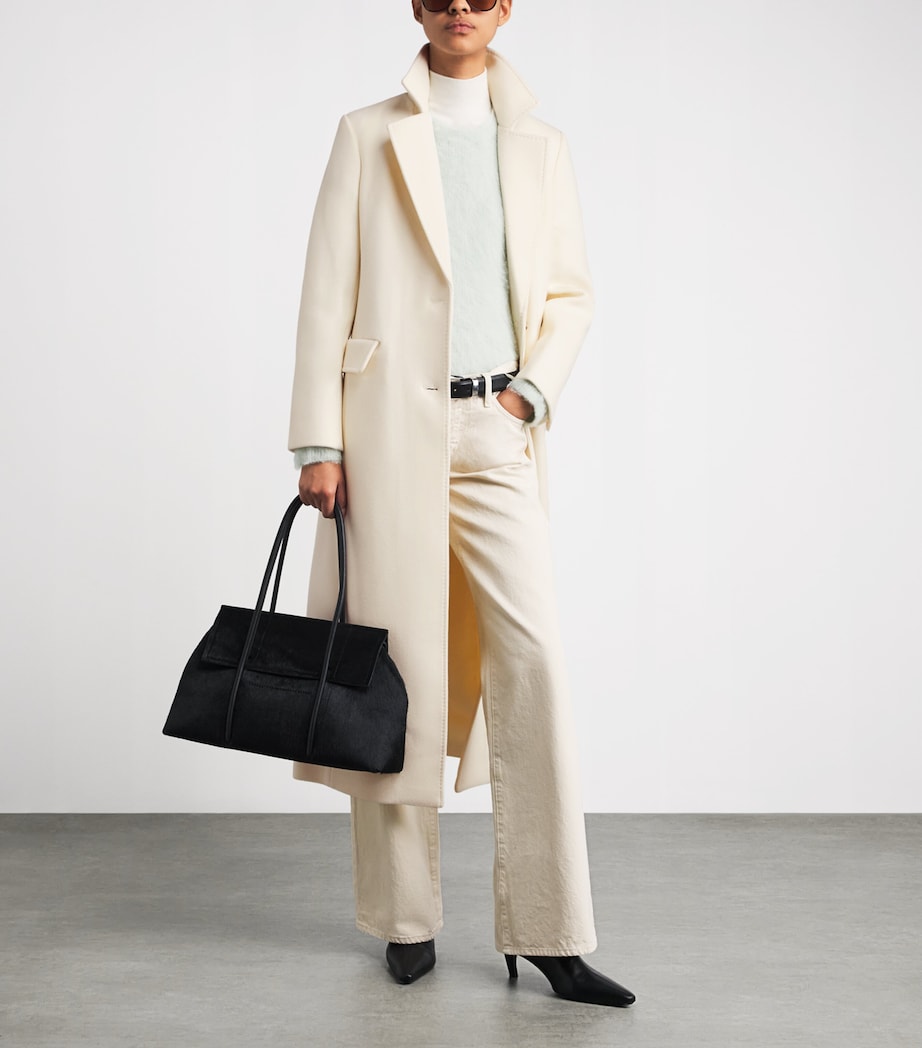 Mackage Womens Wool Corazon Trench Coat Cream Image 2