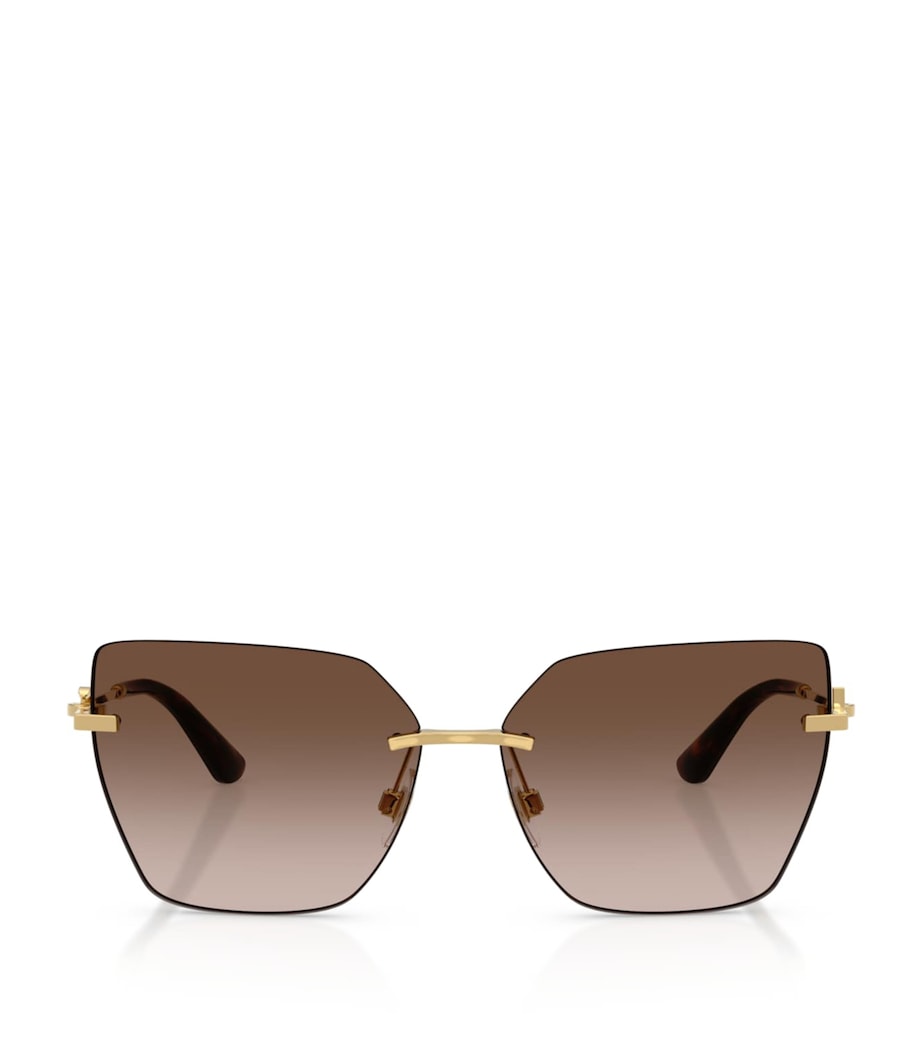 Dolce&Gabbana Metal Cat Eye Sunglasses Gold Image 1