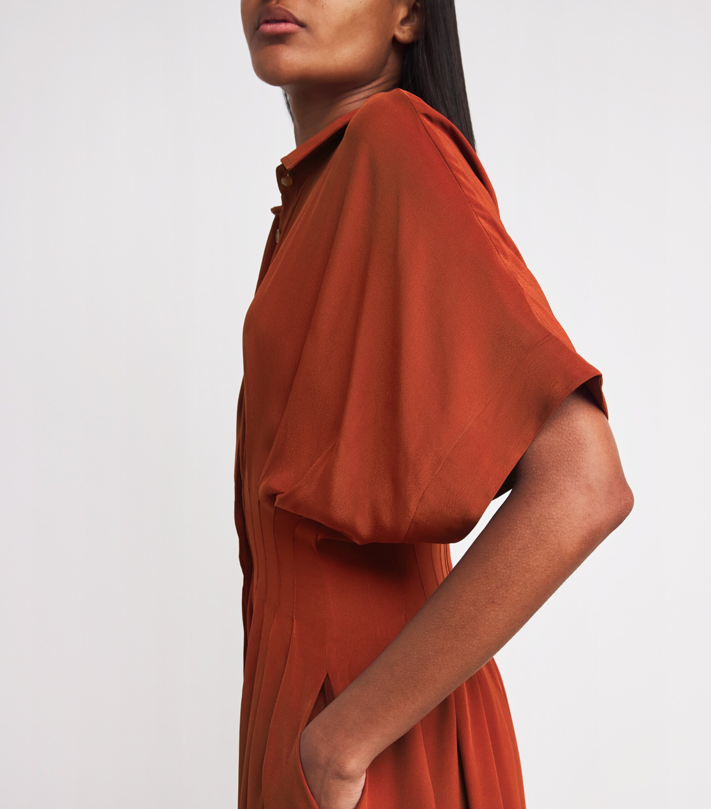 Crepe Courage Maxi Dress RUST CREPE Image 4
