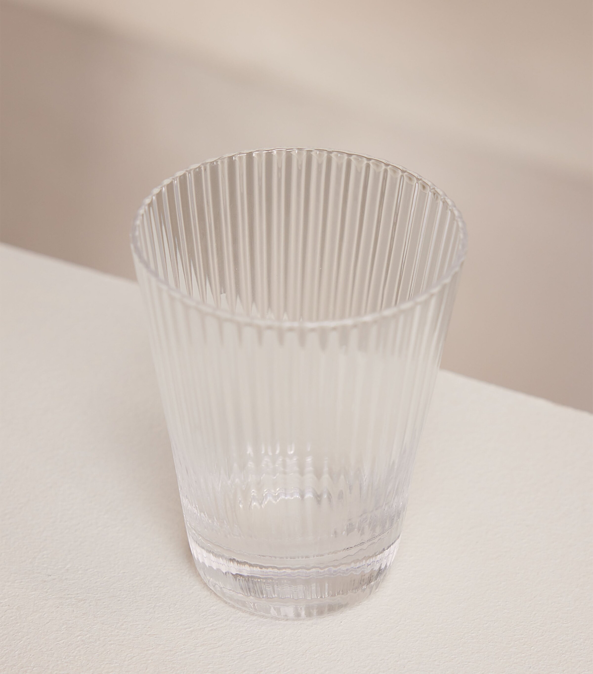 Set of 4 Fluted Water Glasses NO COLOUR Image 3