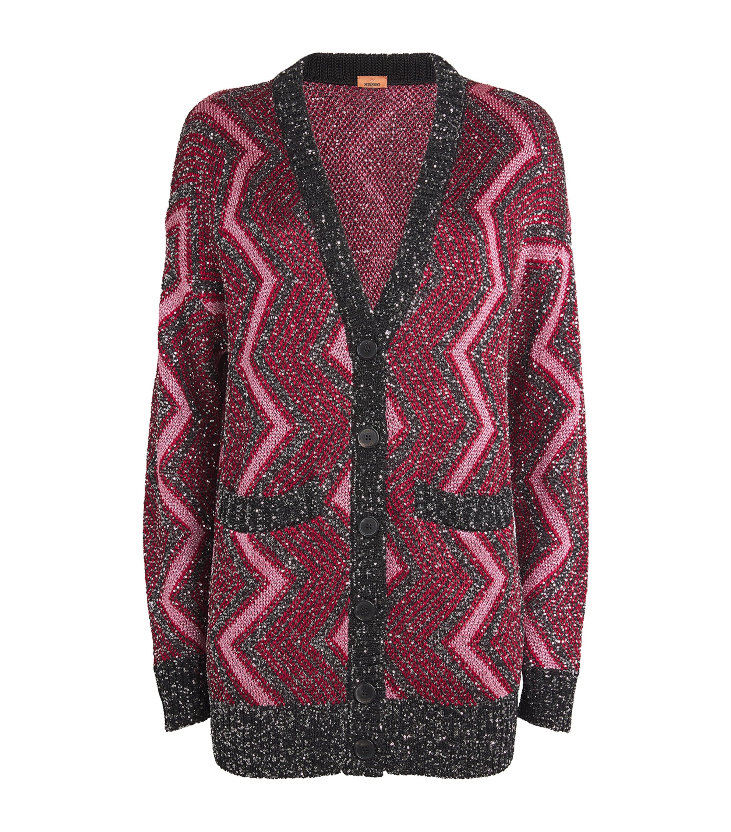 MISSONI SEQUINNED CHEVRON CARDIGAN