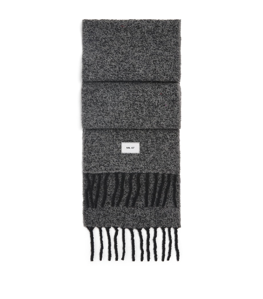 NN.07 Alpaca-Wool-Blend Fringed Scarf Black Image 1