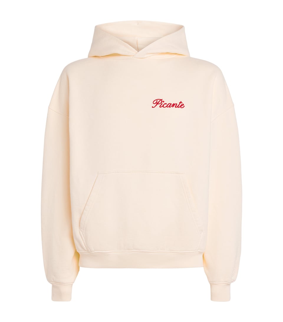 PICANTE Organic Cotton Tailor Logo Hoodie Ivory