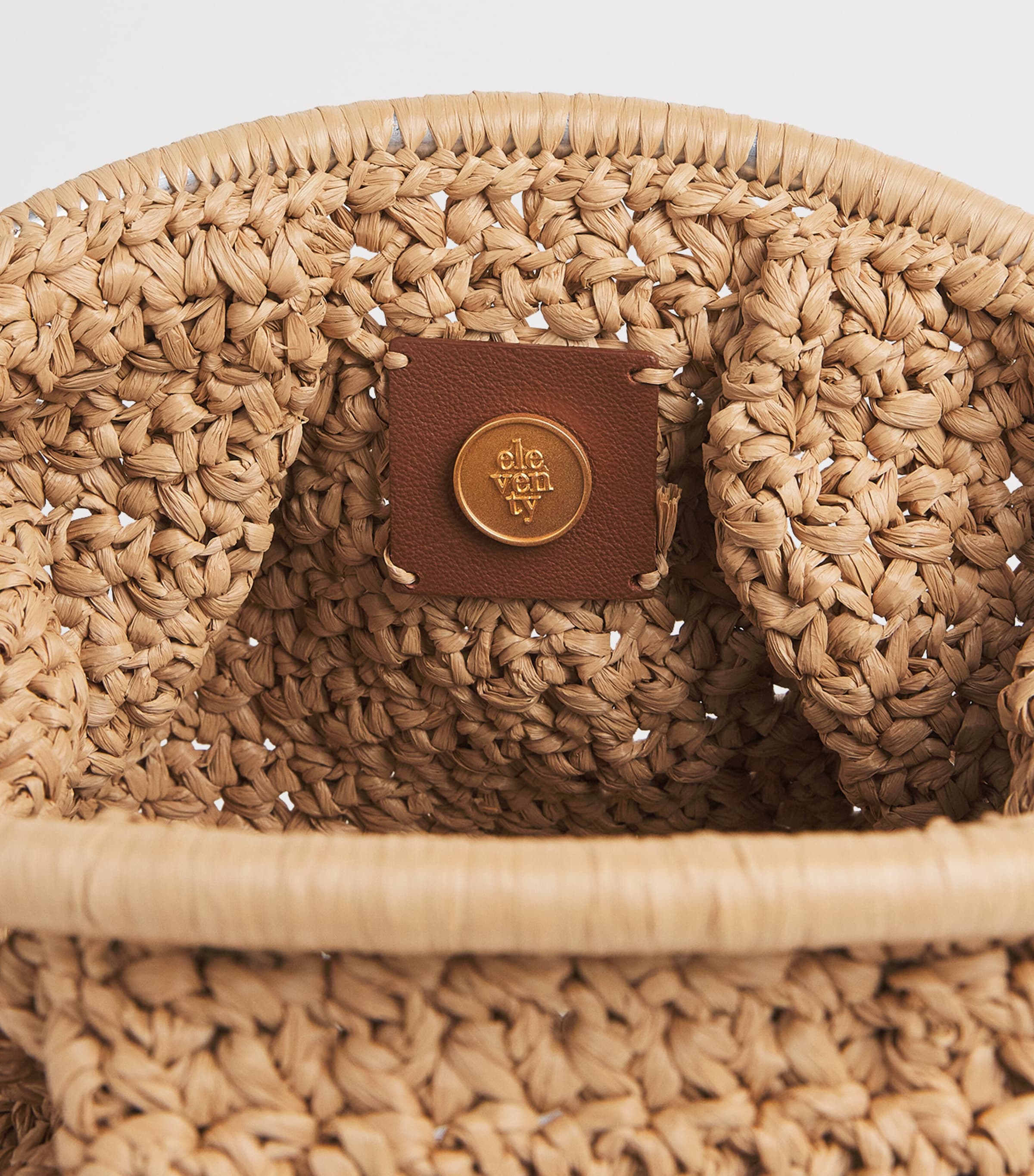 Eleventy Raffia Woven Clutch Bag Sabbia Image 5