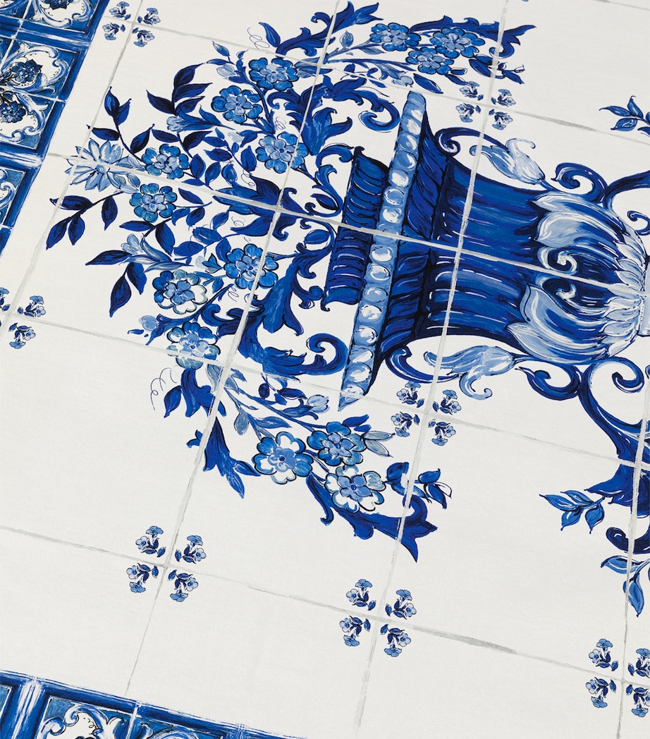 Silk-Wool Blu Mediterraneo Throw (140cm x 180cm) UB003 VASO BLU MEDIT Image 3