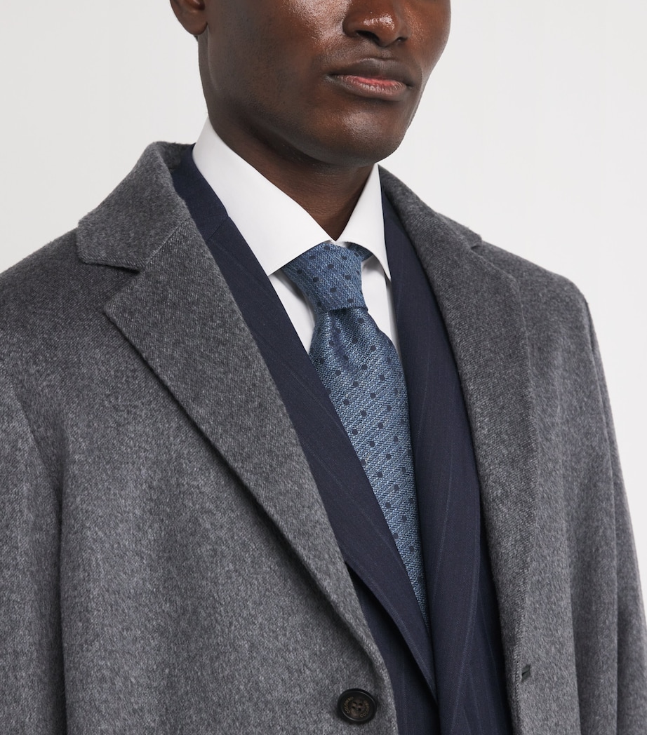 Silk Polka-Dot Tie DARK BLUE Image 2