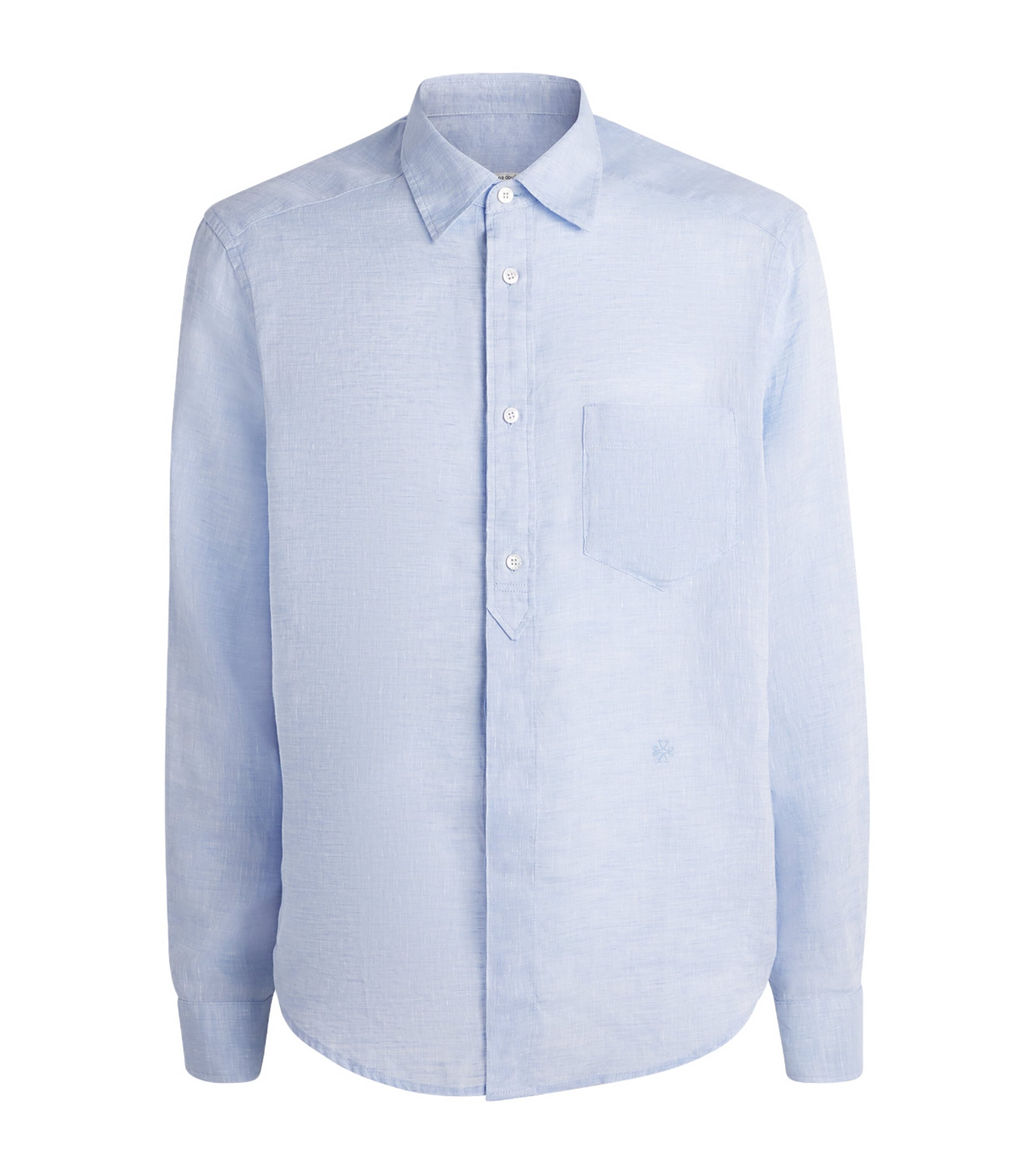 JACOB COHËN Mens Linen Long-Sleeve Shirt Violet Image 1