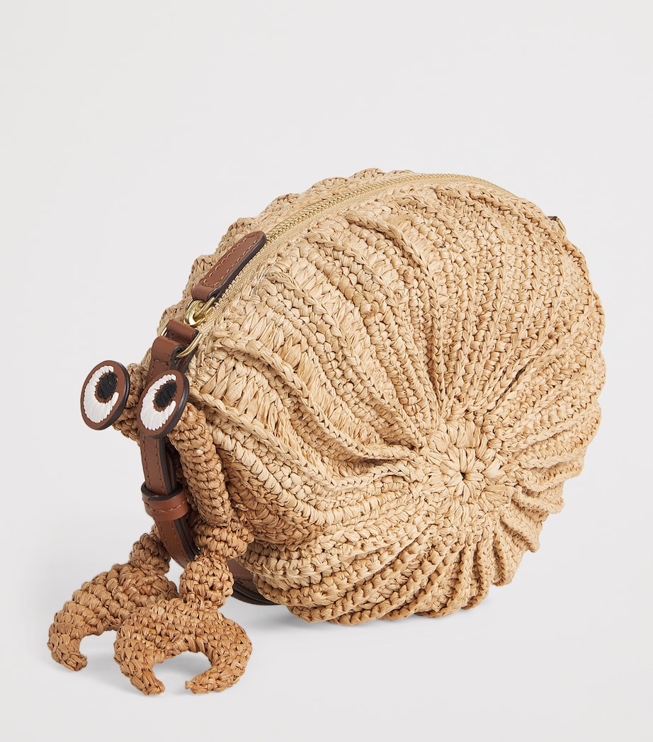 Anya Hindmarch Raffia Hermit Crab Cross-Body Bag Natural Raffia Image 3