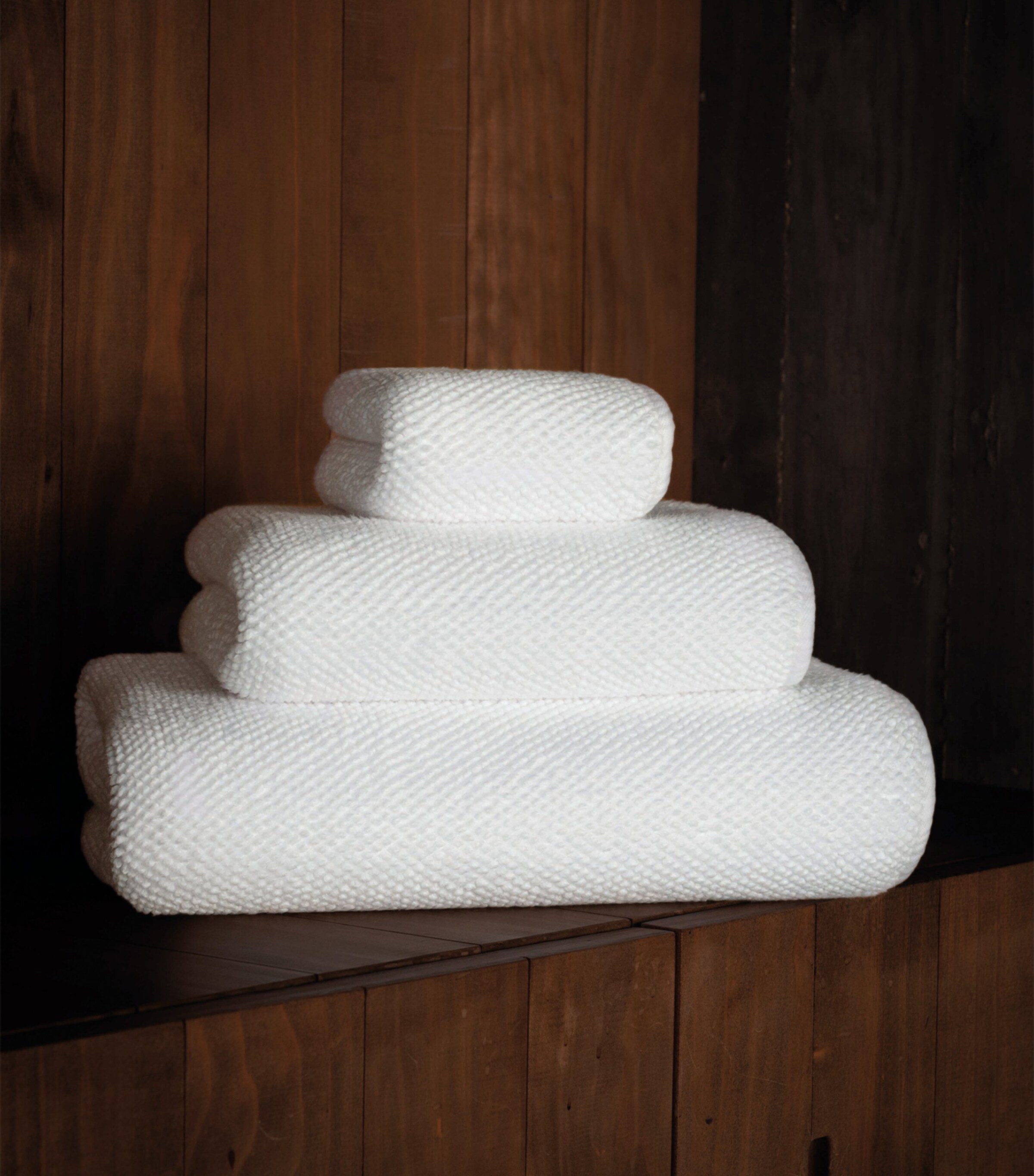 GRACCIOZA Cotton Pearls Hand Towel (50cm x 100cm) White Image 3