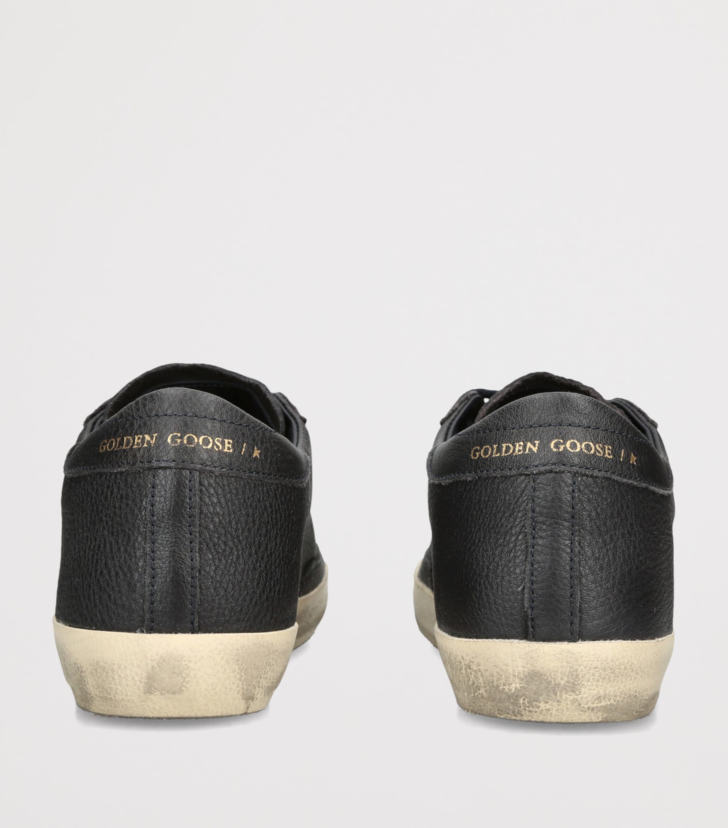 Golden Goose Leather Superstar Sneakers Navy Image 4