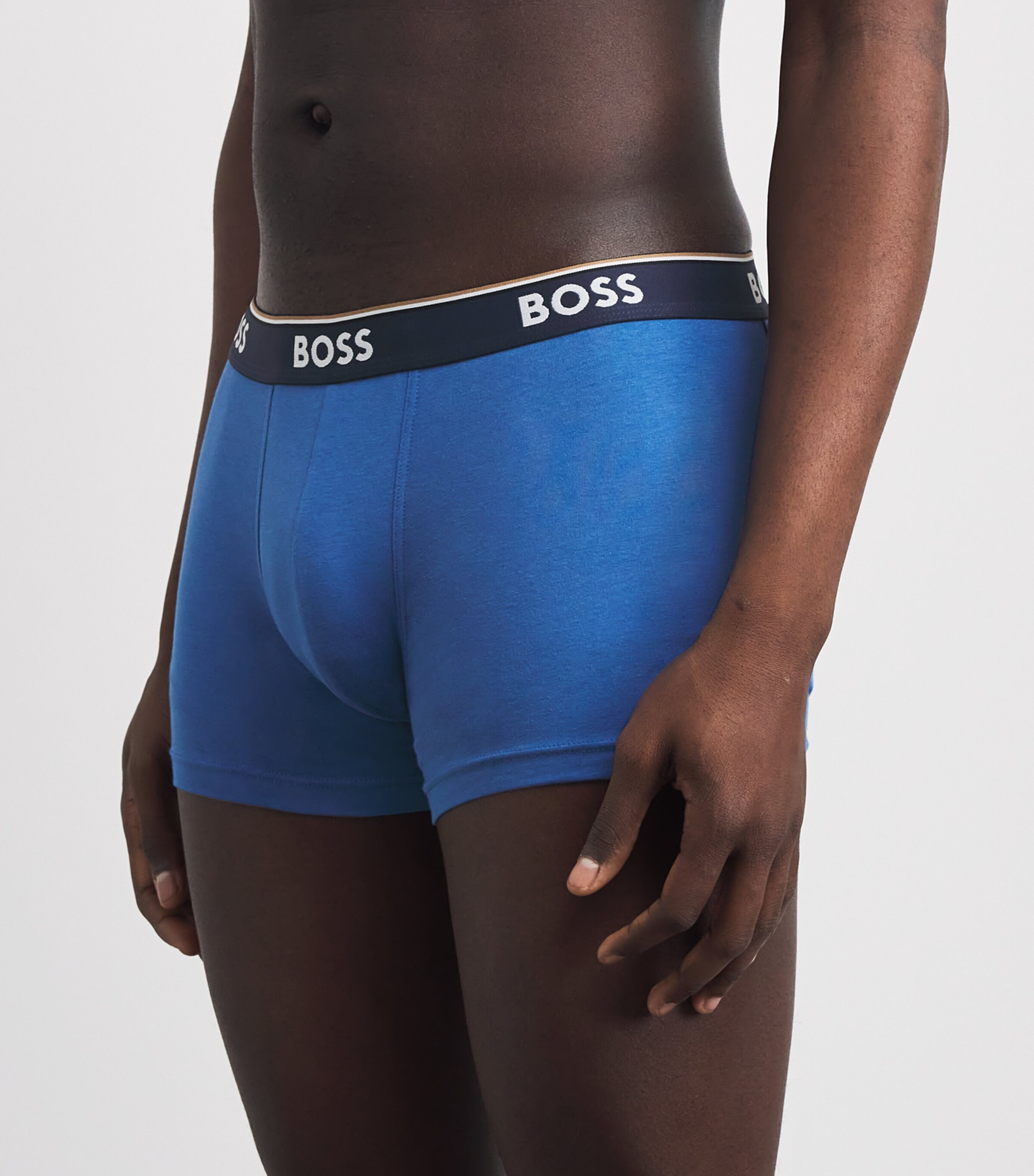 BOSS Mens Stretch-Cotton Power Trunks (Pack of 3) Open Image 2