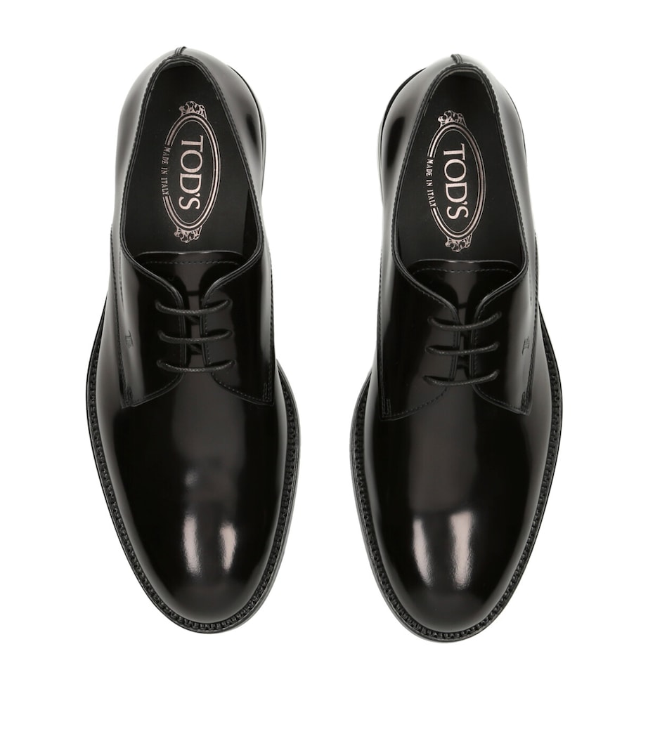 Leather Derby Shoes BLACK Image 4