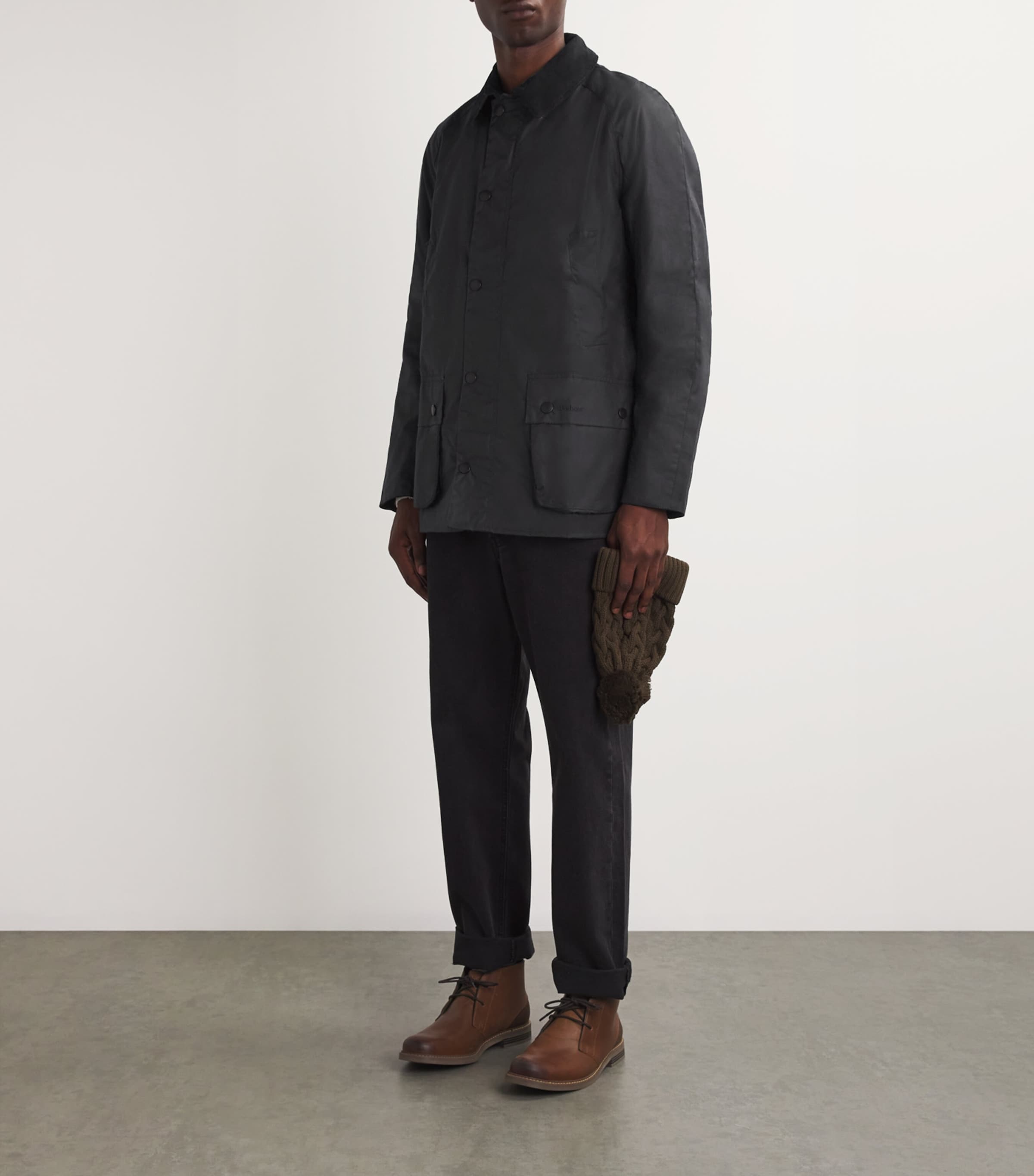 Waxed Ashby Jacket NAVY Image 2