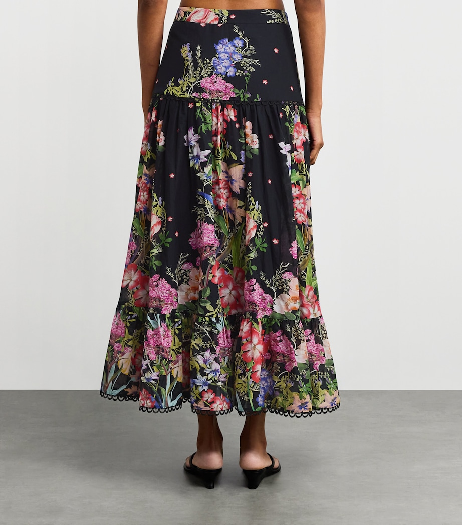 Floral Ann Maxi Skirt BLACK BOTANICAL Image 4