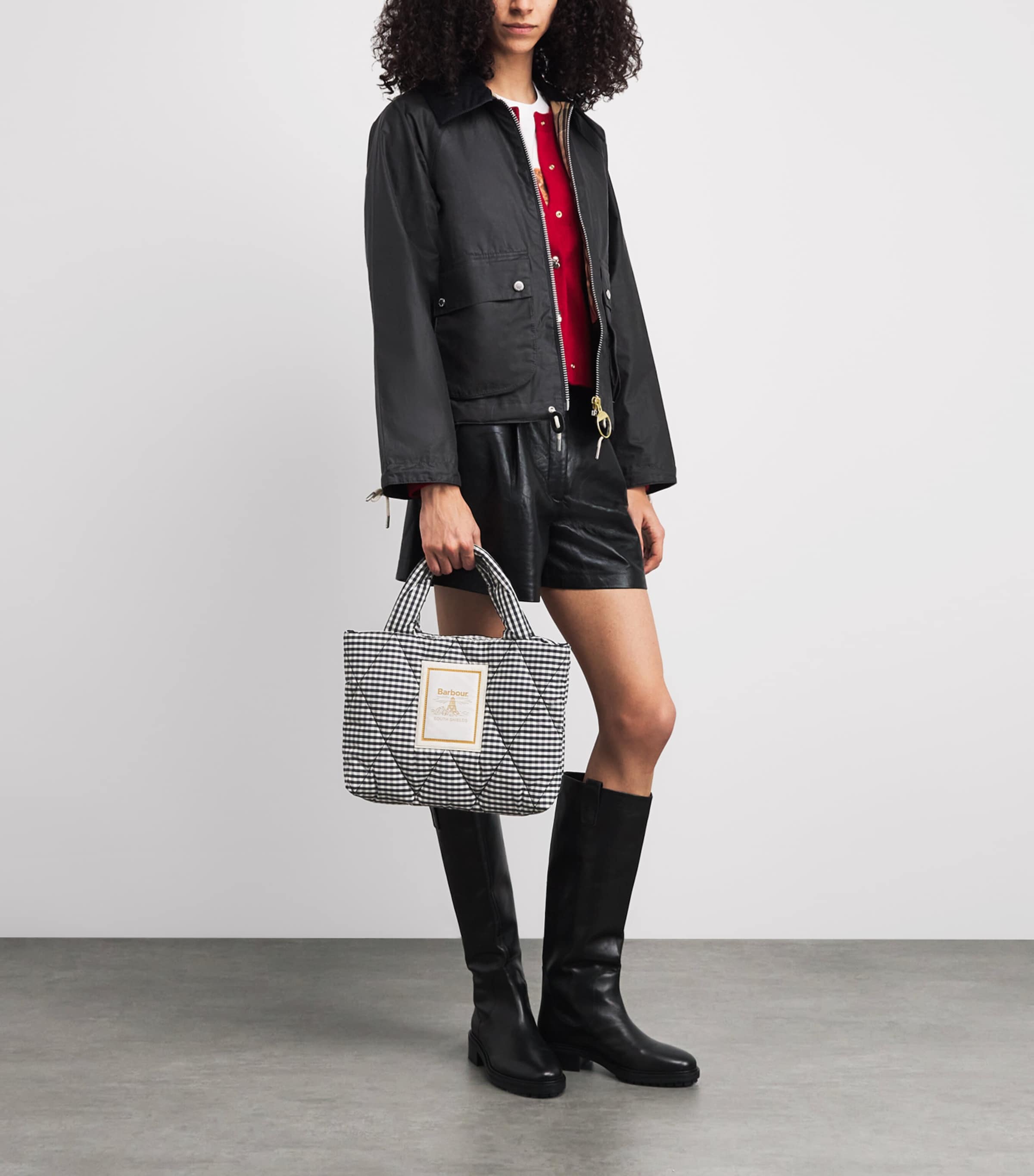 Mini Quilted Gingham Tote Bag GINGHAM CHECK Image 2