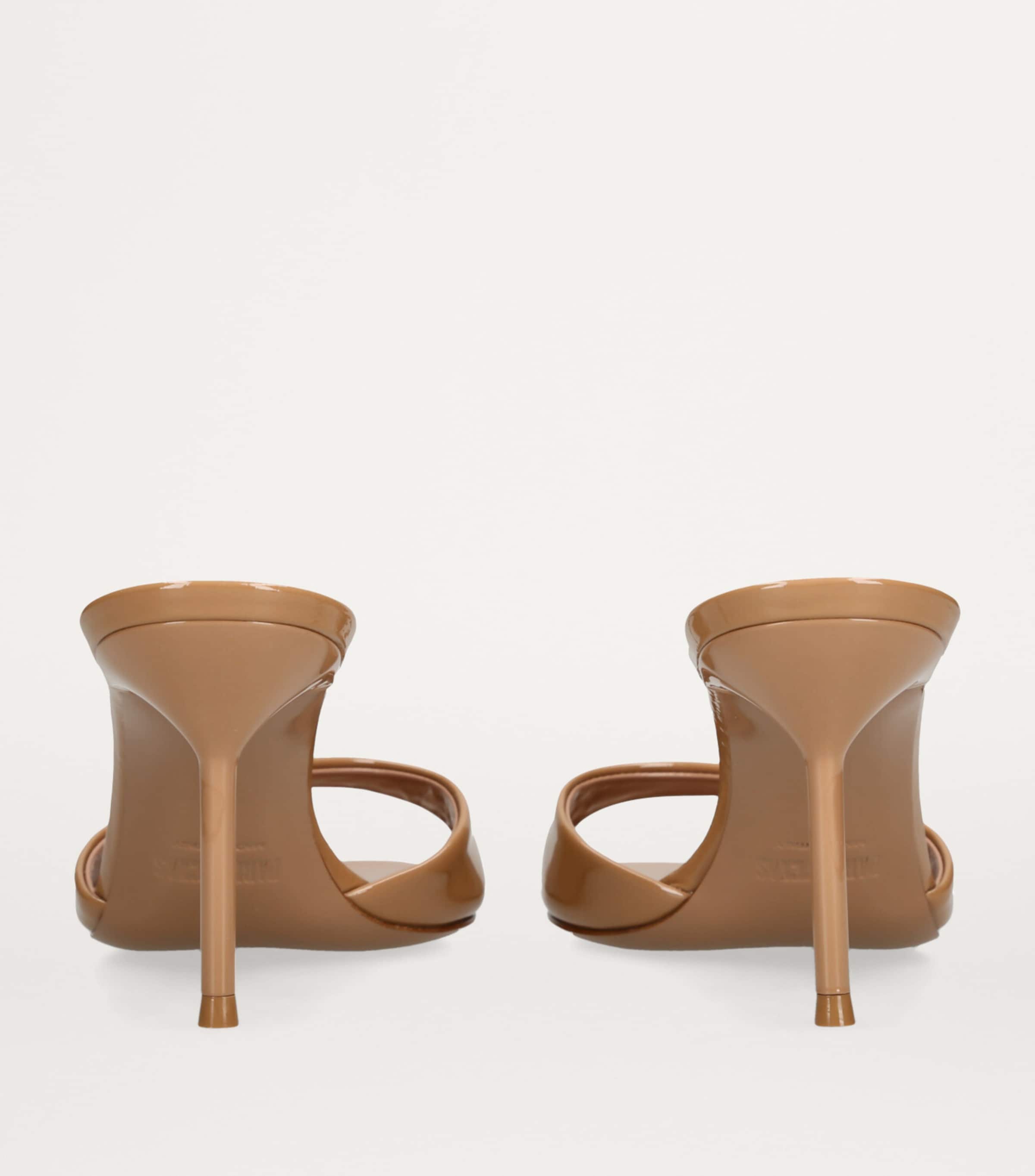 Patent Leather Lidia Mules 70 BEIGE Image 3