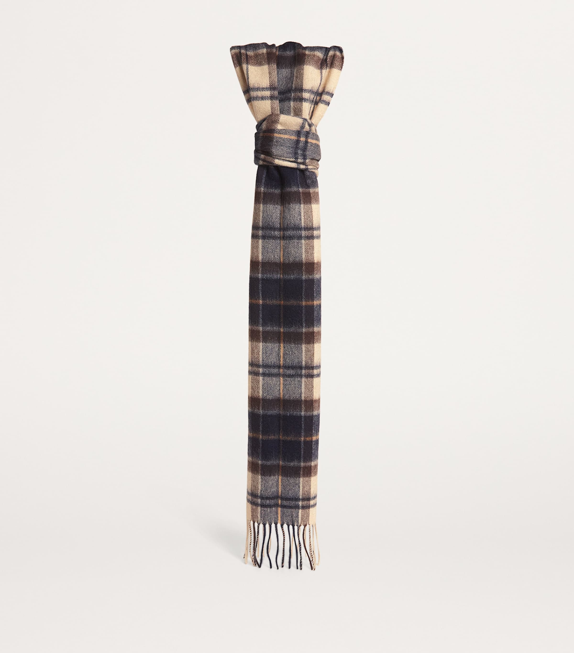 Barbour Wool-Cashmere Tartan Scarf Autumn Dress Image 3