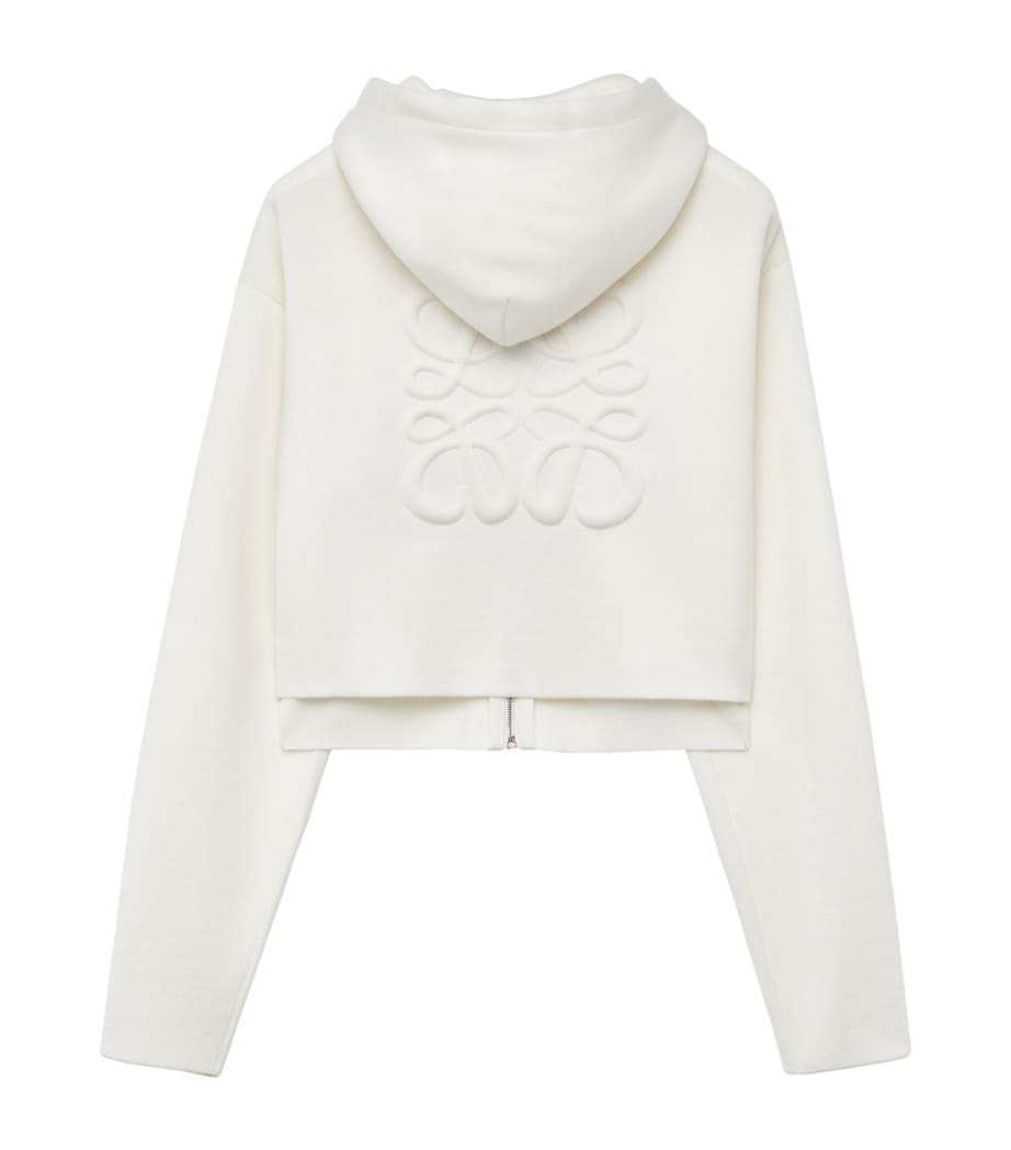 Anagram Zip-Up Hoodie WHITE Image 5