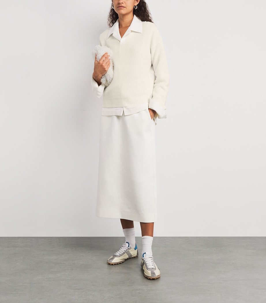 Virgin Wool Acceso Sweater 001 WHITE Image 2