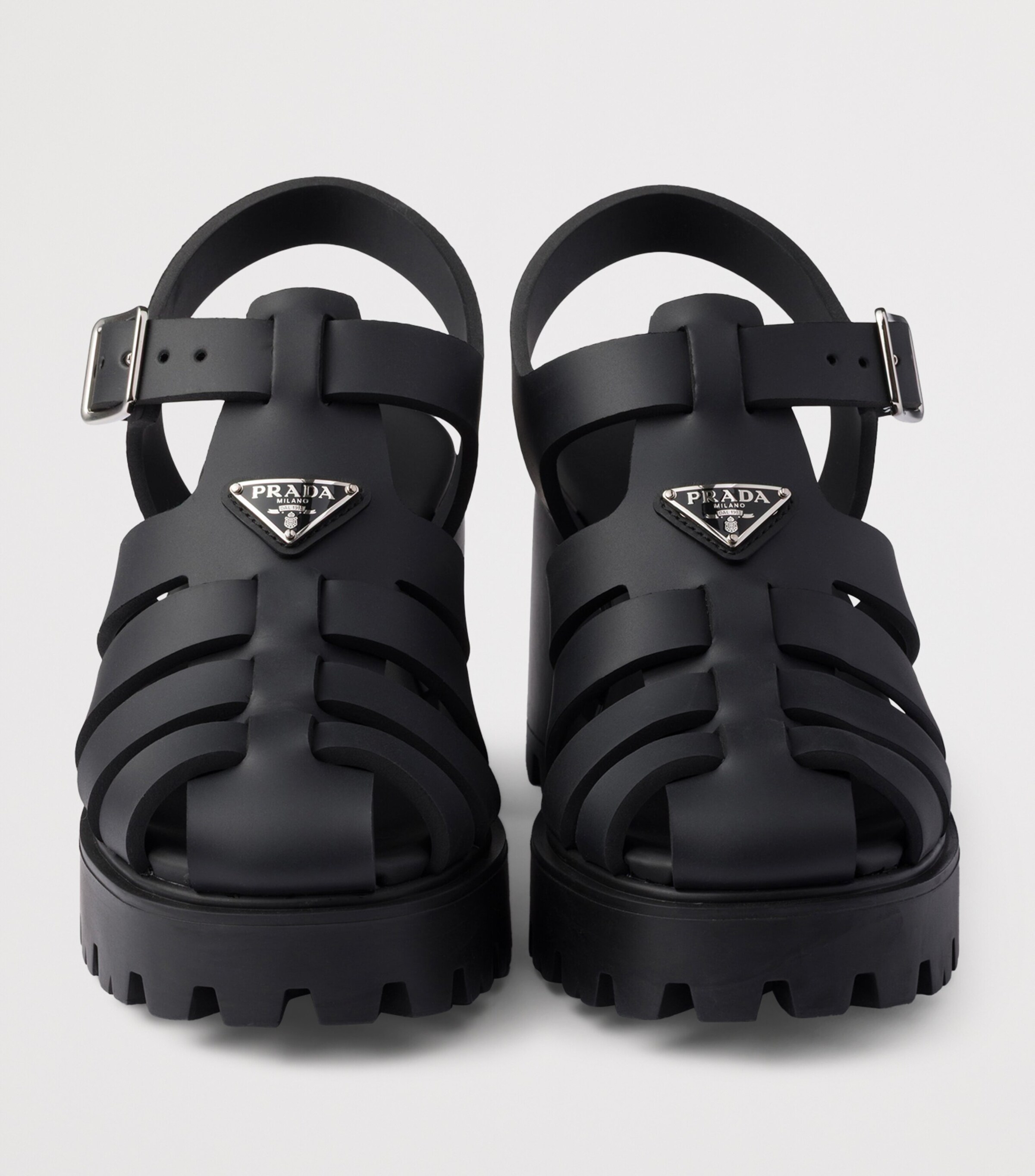 Prada Rubber Platform Sandals 90 Image 6