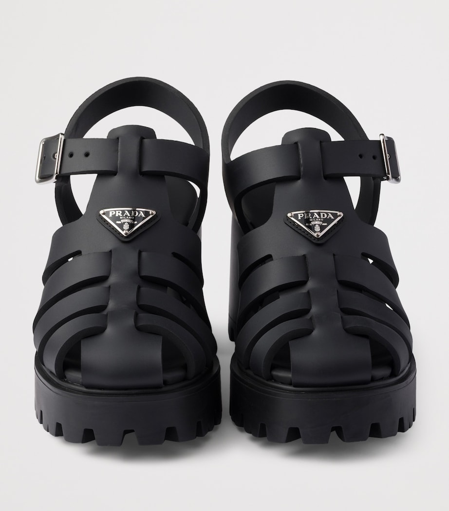 Prada Rubber Platform Sandals 90 Image 6
