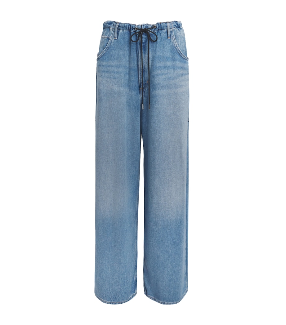 AGOLDE Womens Shaw Wide-Leg Jeans Script Md Tinted Ind Image 1