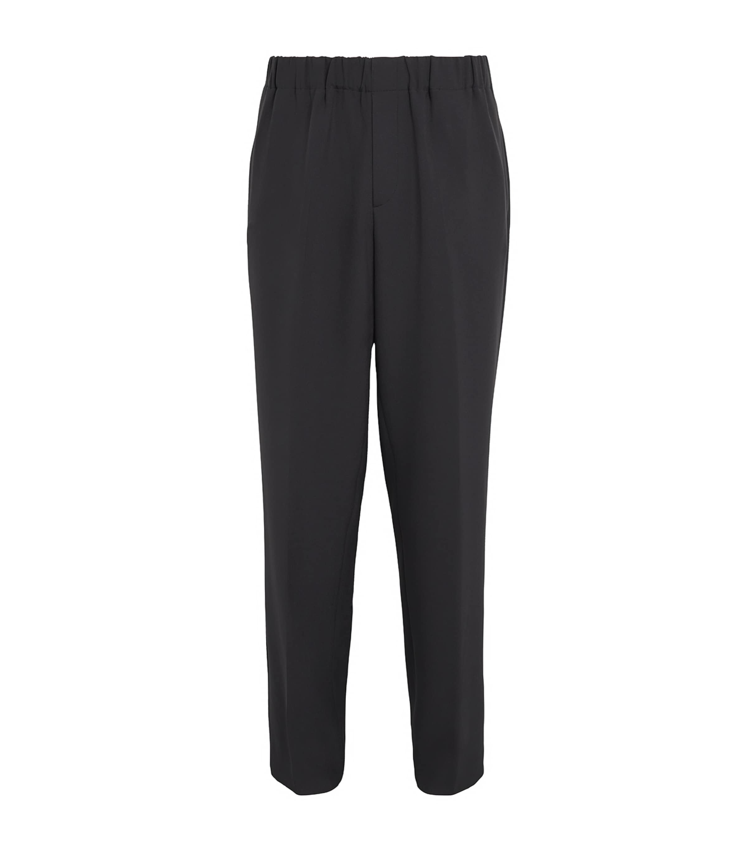 Sandro Jersey Wide-leg Trousers In Black