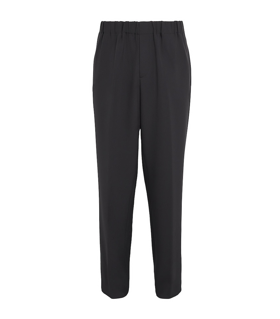 Jersey Wide-Leg Trousers DARK GREY Image 1