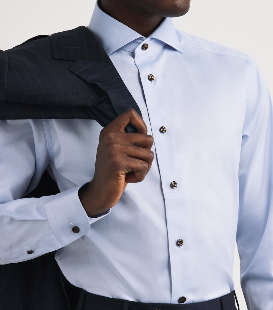 Signature Twill Slim Shirt LIGHT BLUE Image 6