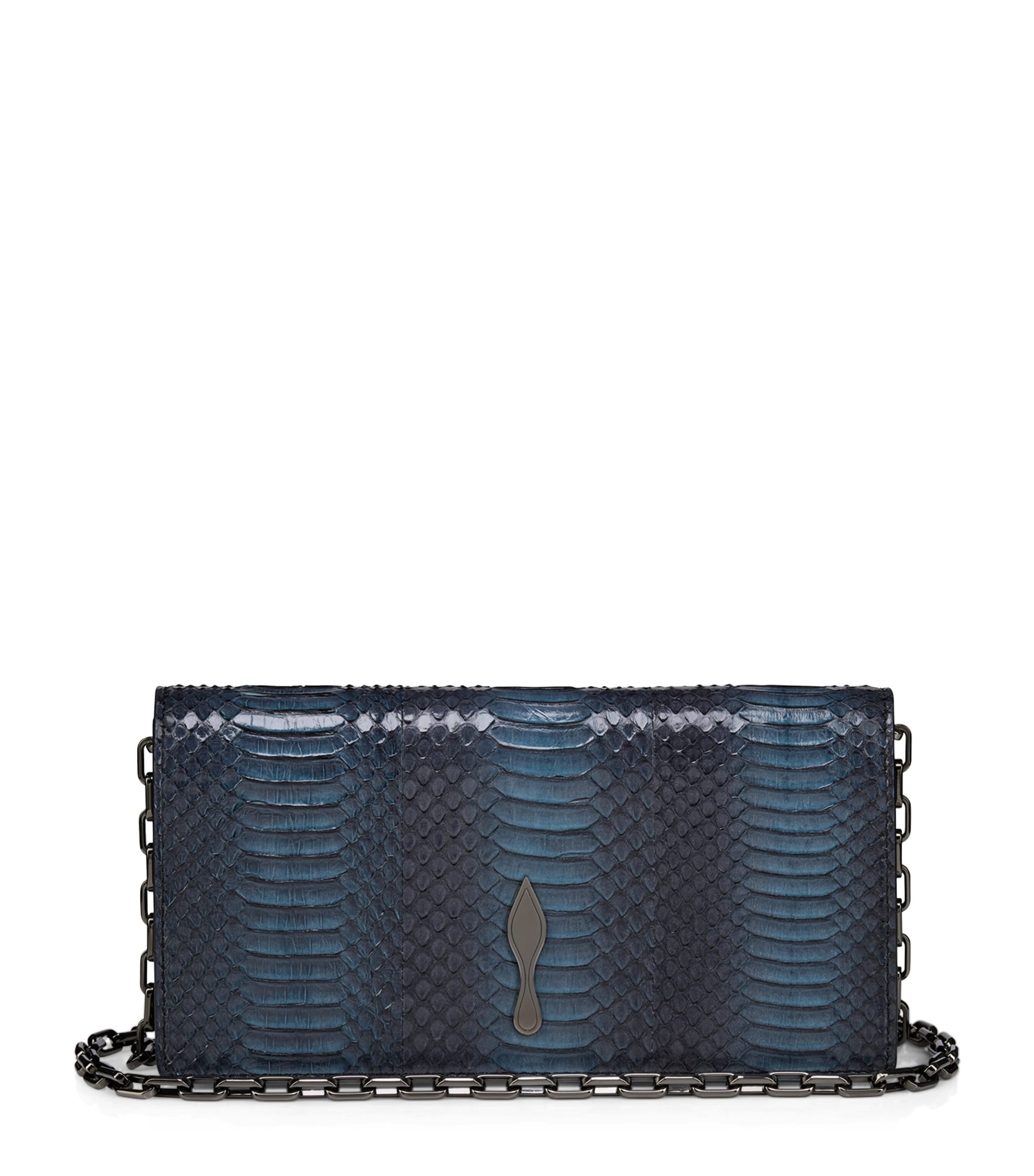 Christian Louboutin Bettina Water Snake Skin Clutch Bag In Multi